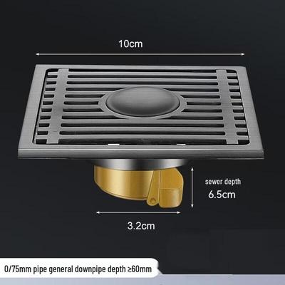 Wutuo Stainless Steel Floor Drain for Bathroom & Laundry