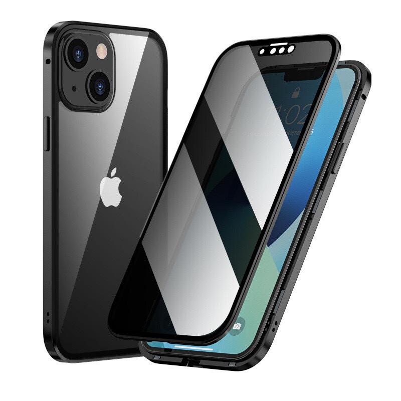 "Custodia Magnetica in Vetro Anti-Spionaggio per iPhone 12-16 Pro Max"
