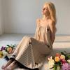 1011 spring and summer new ice silk pajamas small fresh backless suspender pajamas women's loose girl sexy pure desire long dress
