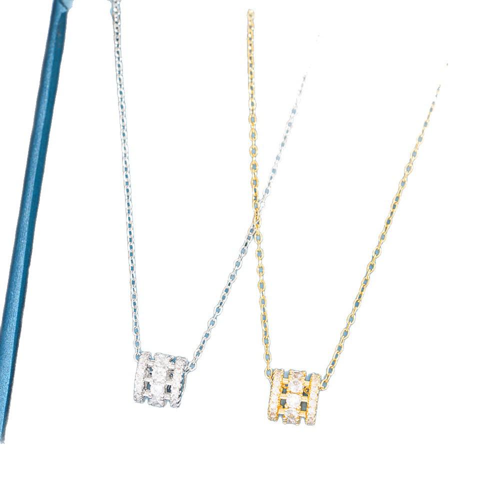 Korean Style Zircon-Studded Luxury Slim Waist Necklace with Fresh Design Clavicle Chain