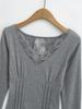Spicy Girl V-Neck Lace Long Sleeve Slim Top - Women's Spring 2025