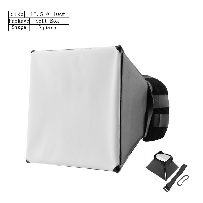 Flash Diffuser Reflector Softbox Professional Mini Photo Diffuser Round Square Soft Light Box for Canon Nikon Sony Camera