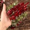 Tiara Coroa de Lua de Corvo Bruxa de Cristal Vermelho e Verde Galvanizado