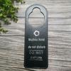 PU Leather Do Not Disturb Door Sign - English Version for Hotels and Conferences