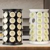 Large Capacity Coffee Capsule Holder 360 Degree Rotating Coffee Organizer  Kitchen Decor