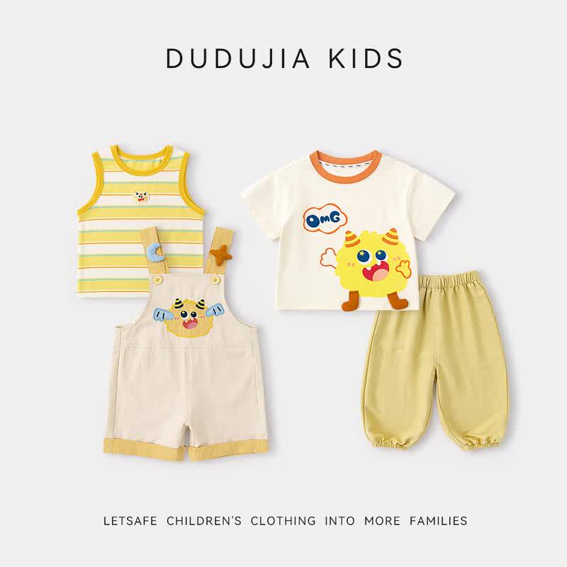 Dudujia Kids' Cartoon Summer Two-Piece Set