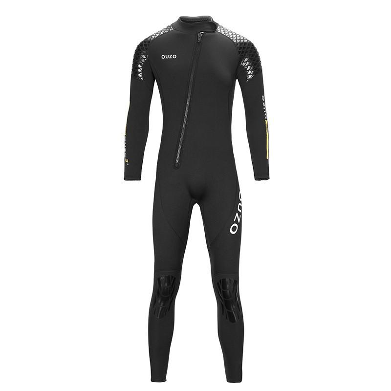 3mm Diving Suit OUZO Men Women's Long-sleeved One-piece Thick Warm Surfing Swimming Snorkeling Jellyfish