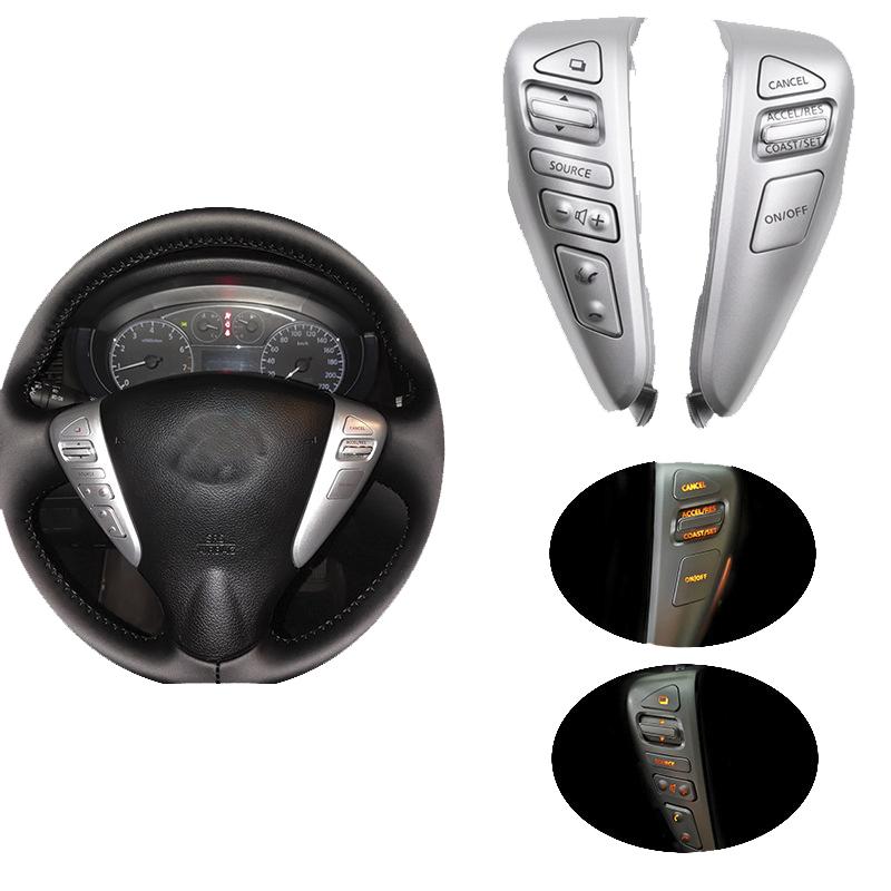 For Nissan Sentra Livina Almera Cube Versa Sunny Car Cruise Control Buttons Steering Wheel Music Volume Buttons