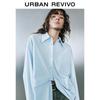 UR 2026 Autumn Irregular Pleated Long Sleeve Shirt