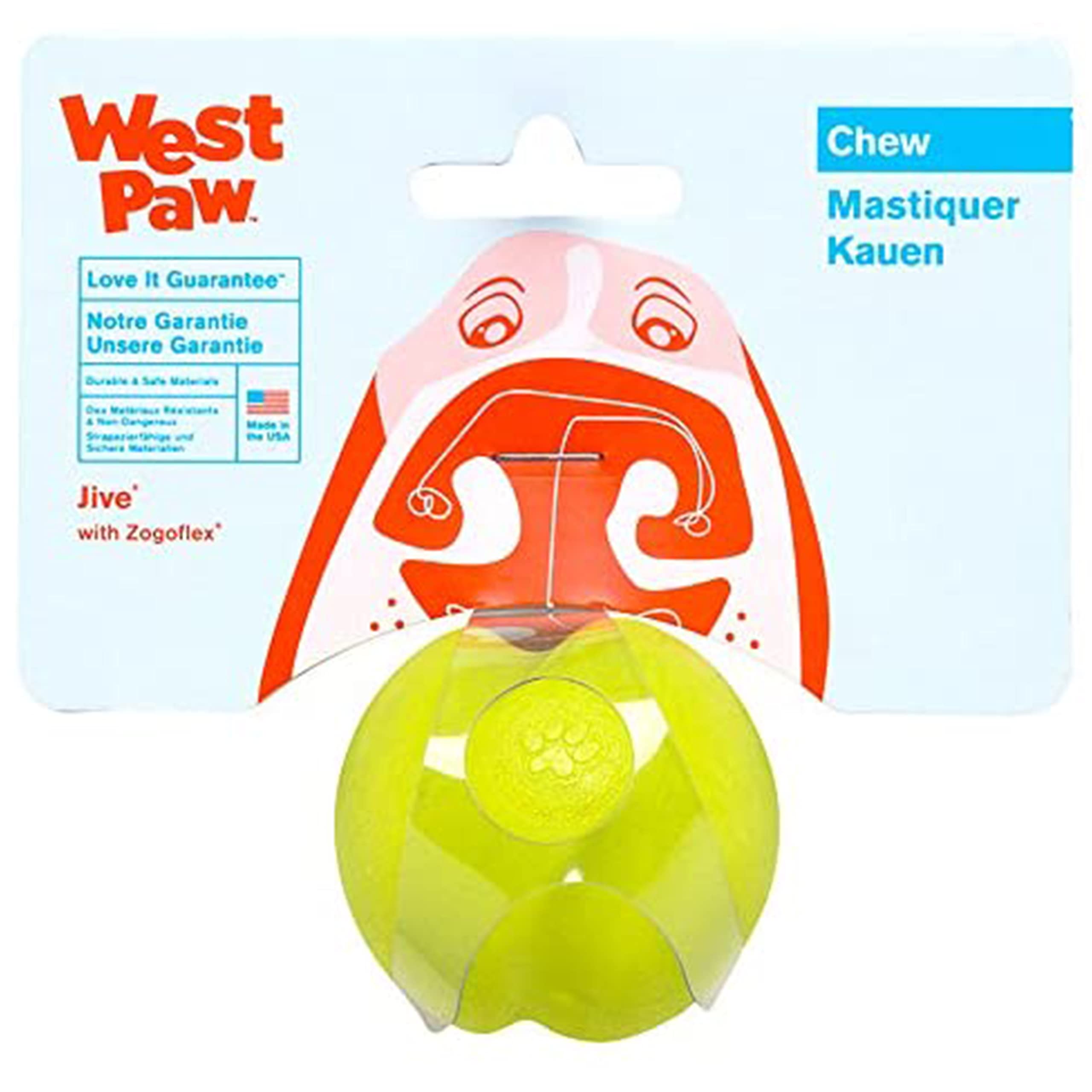 

West Paw Zogoflex Jive Granny Smith Dog Toy Ball XS (Green), зелёный