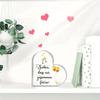 Elegant Heart-Shaped Acrylic Champagne Balloon Table Centerpiece with German 'Cheers to Good Times Together' Message
