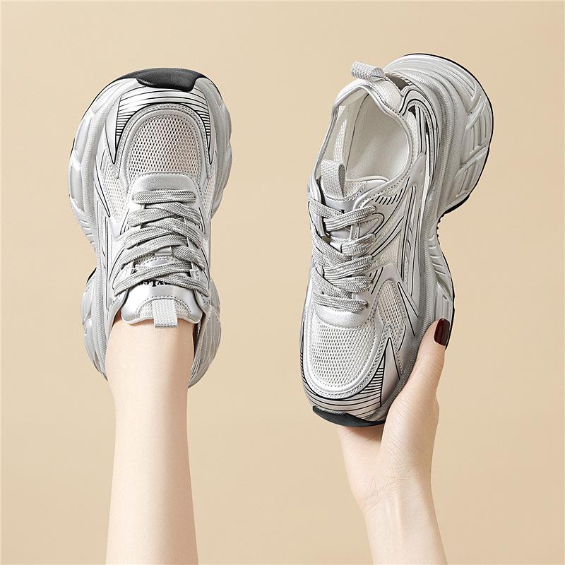 

Popular thick-soled dad shoes for women increase ins tide spring and summer new mesh breathable versatile casual sports shoes 35