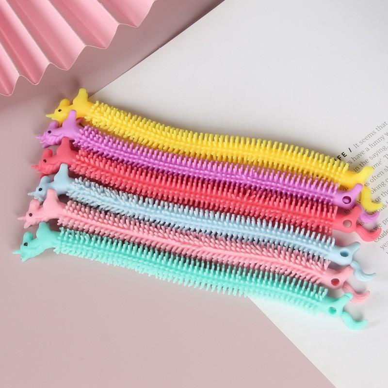 6/12Pcs Unicorn Elastic String Bracelets Sensory Fidget Toy Kids Birthday Party Favors Gift Goodie Bag Pinata Filler Anti-Stress