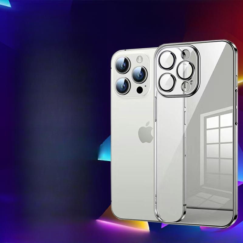 Applicable To Apple IPhone 14Pro Full-inclusive PC Phone Case 15 Transparent 12/11/13 Hard Case Xs