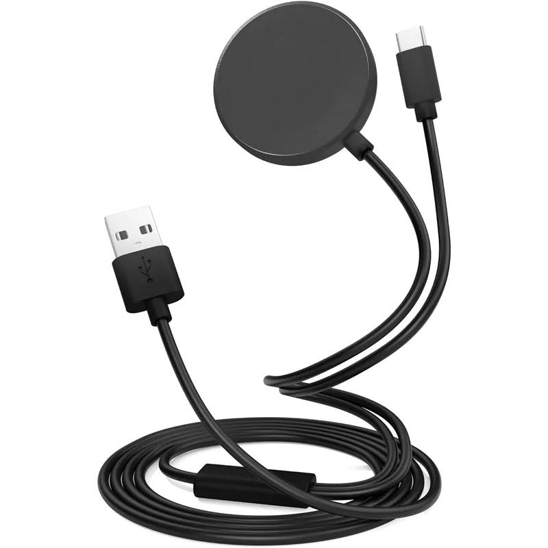 

2 in 1 Wireless Charger for Samsung Galaxy Watch Ultra/7/6/5/4/Fe/3 Active 2 Replacement USB A to USB C Fast Charging Cable
