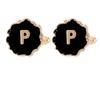 Mens Classic 26 Alphabet Initial Letter Cufflinks A B C D E F G H I J K L M N O P Q R S T U Sleeve ButtonV W X Y Z