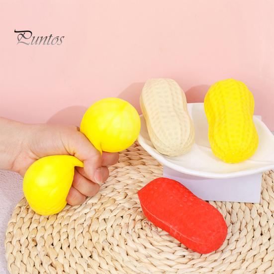Calming Hand Toy Simulation Peanut Stress Relief Toy, Slow Rising Squeeze Ball Relaxation Fidget for Kids Adults Shaped