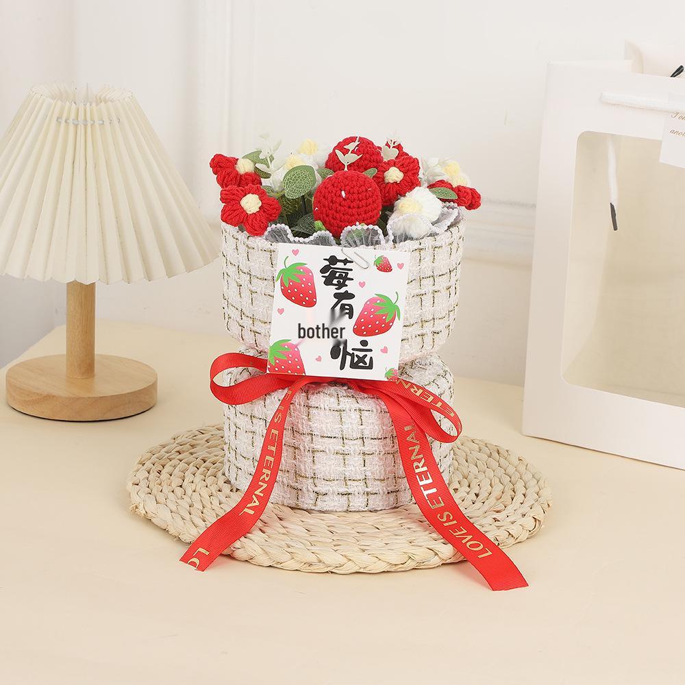 Sunflower Knitted Bouquet: Inspirational Graduation Gift for Gaokao & Zhongkao