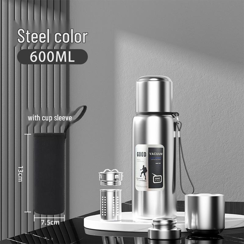 Drop-Resistant 316 Stainless Steel Travel Thermos Pot for Men - Portable, Large Capacity Outdoor Water Cup