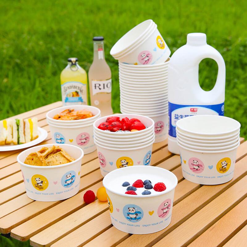 MARYYA Disposable Paper Bowls 360ml (60 Count)