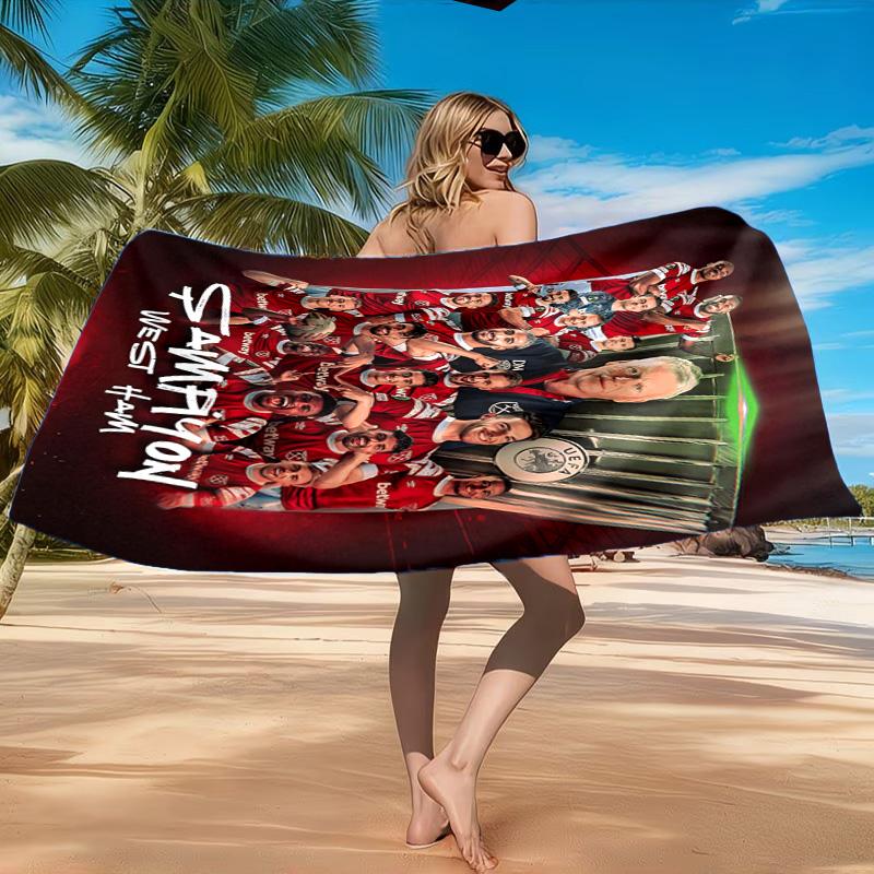 Hammer Football Printed Microfiber Beach Towel, Soft And Absorbent, Quick-Dry, Ideal for Summer Travel, Beach Essential, Swimming Pool