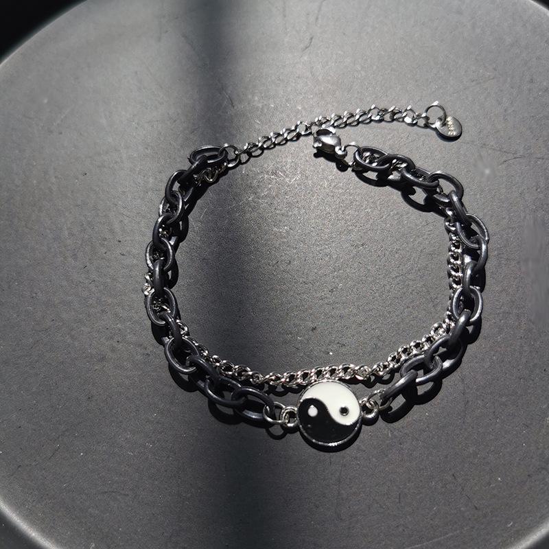 Titanium Steel Beaded Starburst Bracelet: New Chinese Style, Non-Fading, Versatile Couple Accessories.