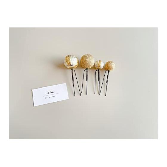 Japanese Hair Accessory, Pearl Kanzashi, Gold, For Coming-of-Age Ceremonies, Weddings, Graduations, Furisode Kimono, Hakama, Head Dress. Pearl