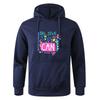 Long Sleeve Black Gray Teens Autumn Hooded Sweatshirt Hoodie Sportswear