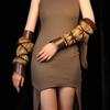 Medieval PU Leather Arm Guards Gauntlet Bracer With Fur Trim For Viking Knight Larp Cosplay Costume Unisex Armor Accessory