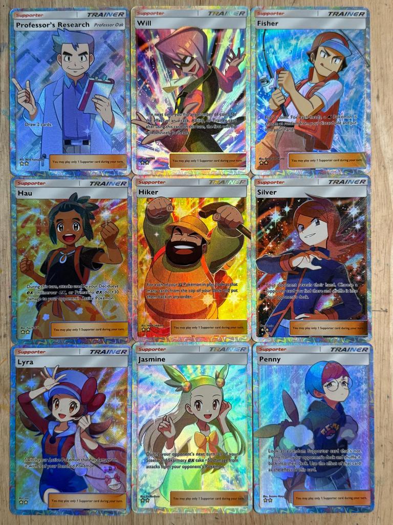 Diy 9pcs/kit Pokemon Ptcg Self-made Card Collector Glass Flash Gilded Laser Flashs Animation Plaything Present Animation Design