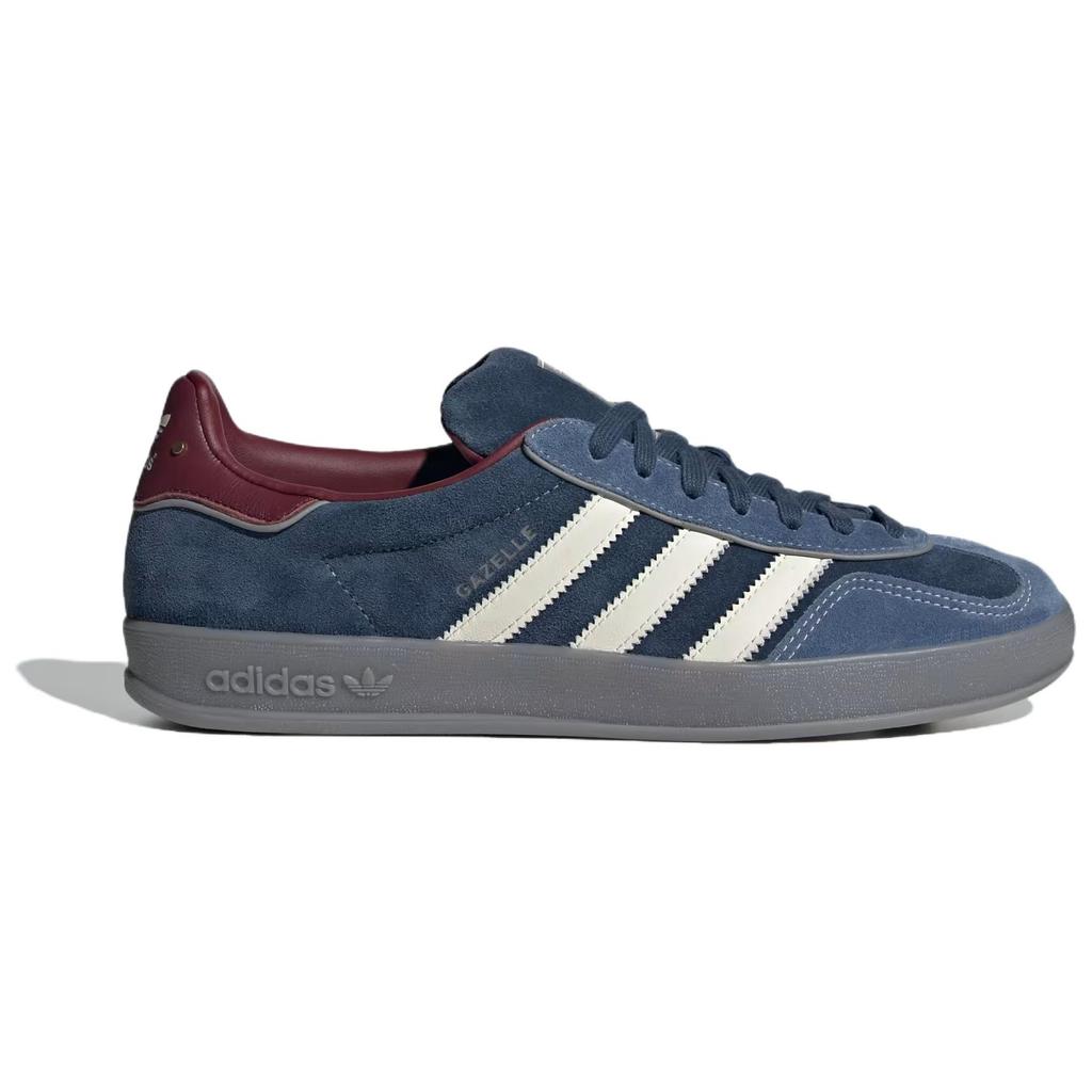 Adidas Gazelle Indoor Crew Navy Burgundy Unisex Sneakers Blue Gold-Metallic Off-White ID1008