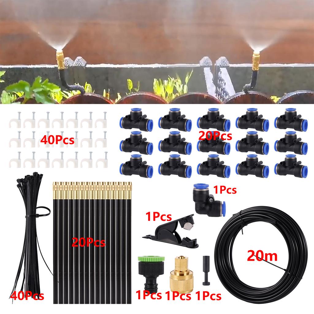 5-20M Universal Way Automatic Atomization Watering Kit Free-Bend Misting Nozzle Flower Irrigation Cooling Humidify Dust Removal