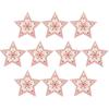 10pcs/set Gift Hanging Embellishment Party Supplies Wooden Tag Christmas Tree Ornament Star