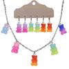 Set Collana e Orecchini Orsetto Colore Caramella - Gioielli Carini e Versatili per Donna