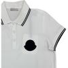 Moncler Logo Button Detail Color Block Short Sleeve Polo Shirt Women tops White 20938351600V8042034