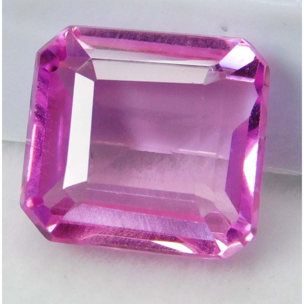 6.30 Ct Natural Flawless CEYLON SAPPHIRE Pink CERTIFIED Square Cut Gemstone