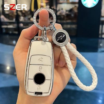 Capa de chave remota de carro TPU para Mercedes Benz ACESG Classe GLC CLE CLA GLB GLS W177 W205 W213 W222 X167 AMG Chaveiro