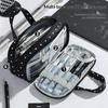 Plaid Polka Dot Lace Pencil Case Large Capacity Multi Compartment Clear Itabag Handheld Pen Bag