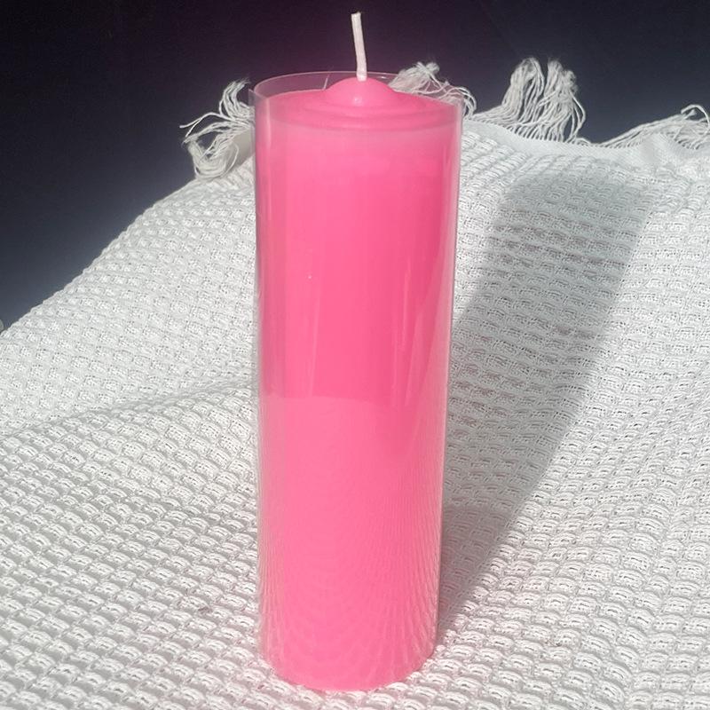 Home Lighting Emergency Bold Red and White Candle Color Odorless Greenhouse Long Pole Cylindrical Large Candle