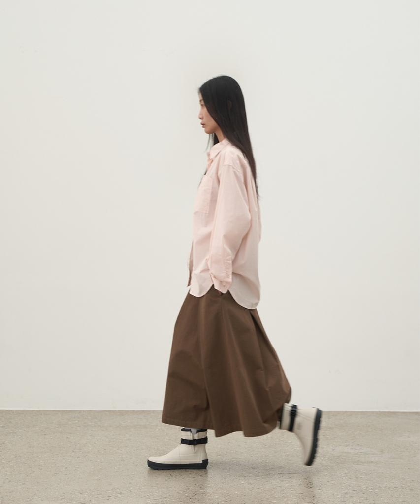 Leopeusaideuhwaiteulabel Ripple Skirt Sepia