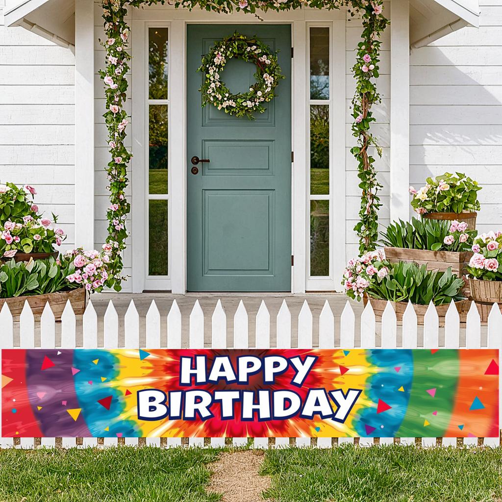 Vibrant   BirthdayBanner Display   Colorful   Tapestry   PartyDecoration Background   FestivalTapestry for Festival