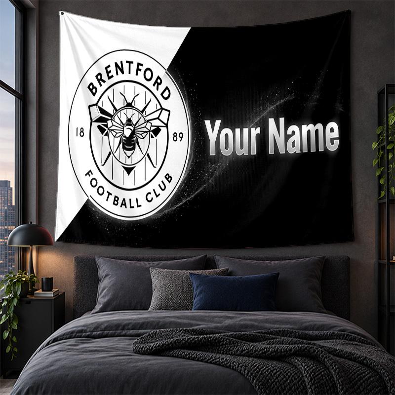 Personalized Tapestry Wall Hanging Brentford Football Pattern Art Background Cloth