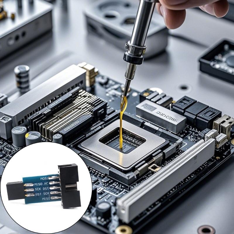 AVR Programmer 10PIN To 6PIN Interfaces Converters Board Adapters For Electronic Projects