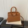 Bamboo Leaf Pattern Women's Handbag, Women's Shoulder Bag, Crossbody Bag, Office Bag
