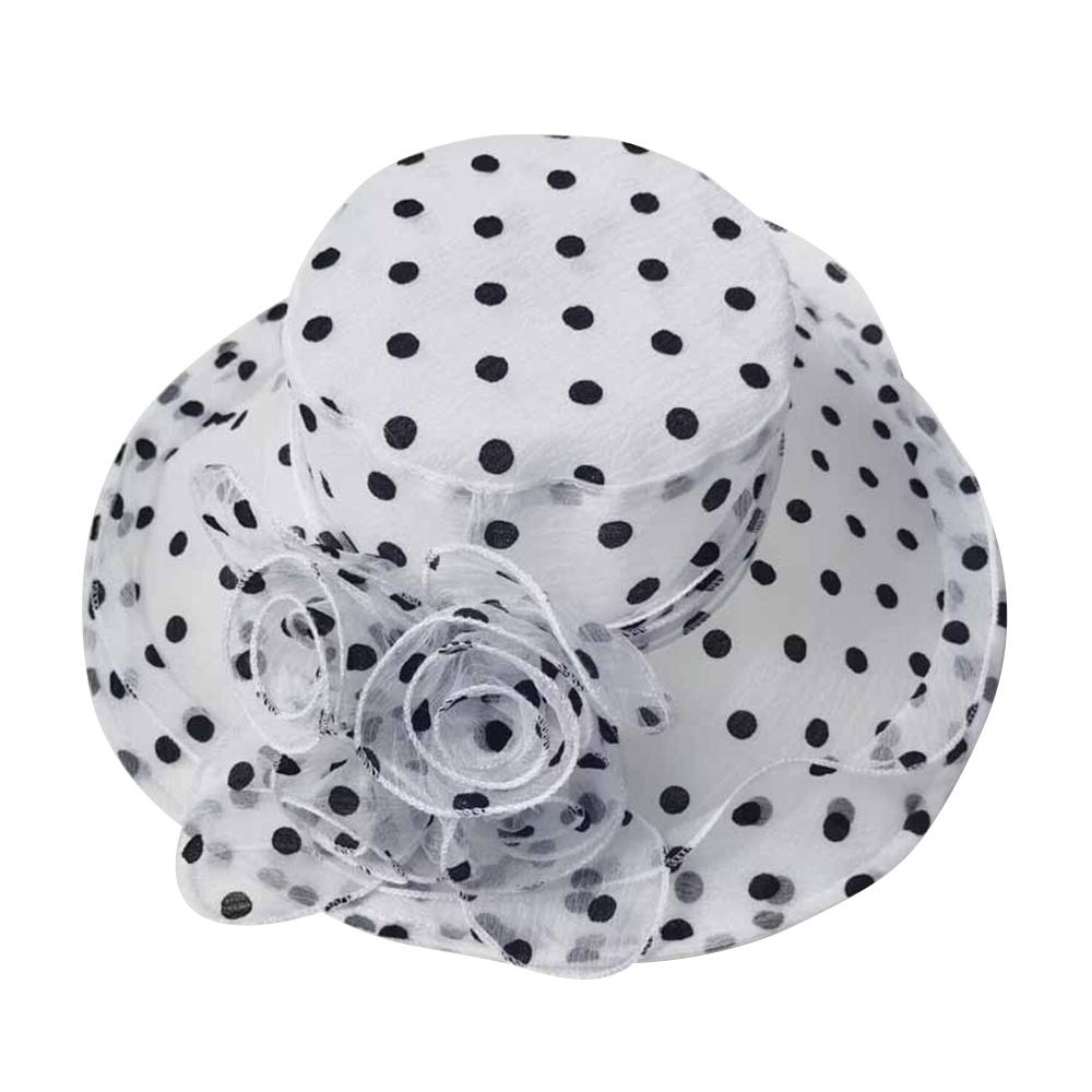 Fascinators Grote Wijde Rand Bruiloft Thee Feest Bruiloft Hoed UV Bescherming Ademend Zonnehoed Strandhoed Buiten