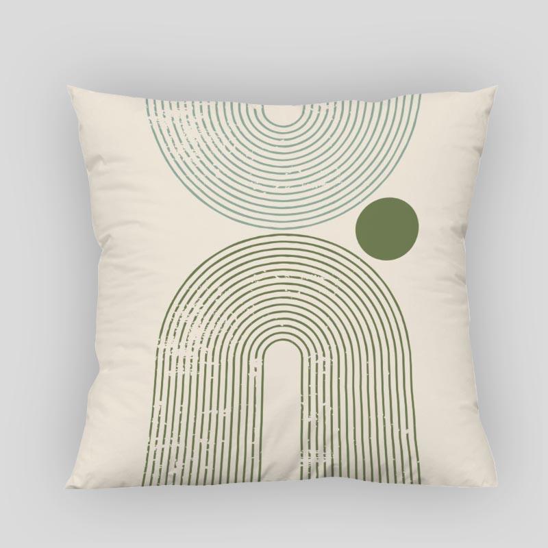 New Custom Modern Green Style Pillowcases Printed Square Pillowcase Home Decorative Zipper Pillow Cover 35X35Cm40X40Cm(One Side)