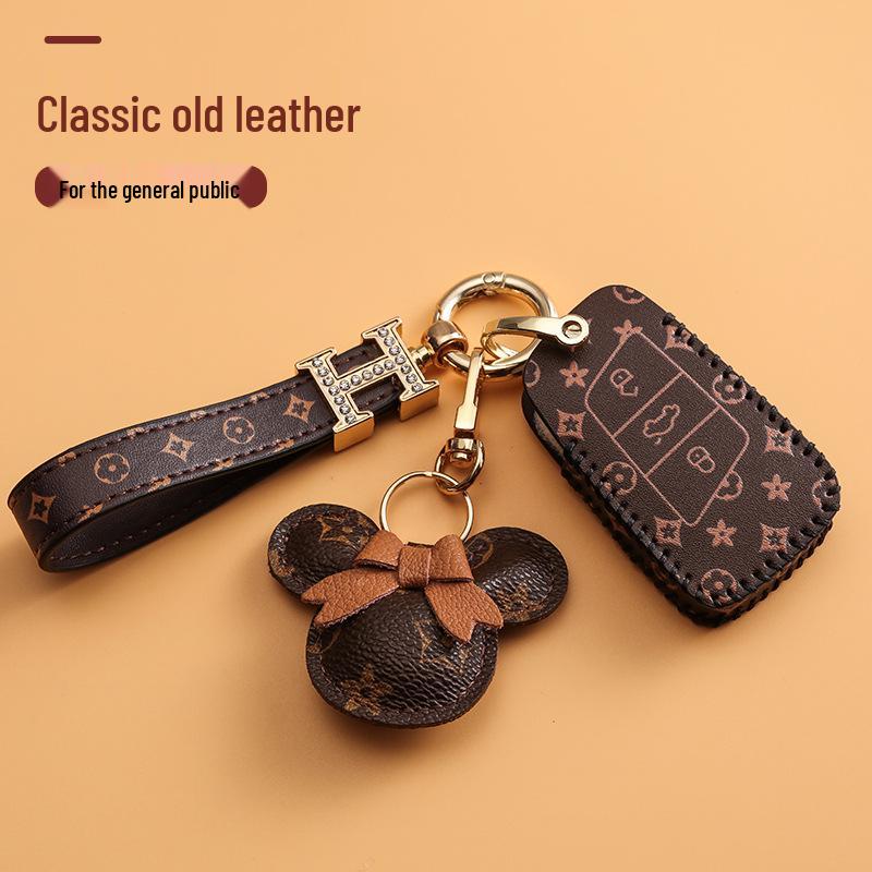 Volkswagen Car Key Cover for Sagitar, Bora, Lavida, T-Roc, Tiguan L, Golf 8, Tayron, POLO with Women's Bag Buckle