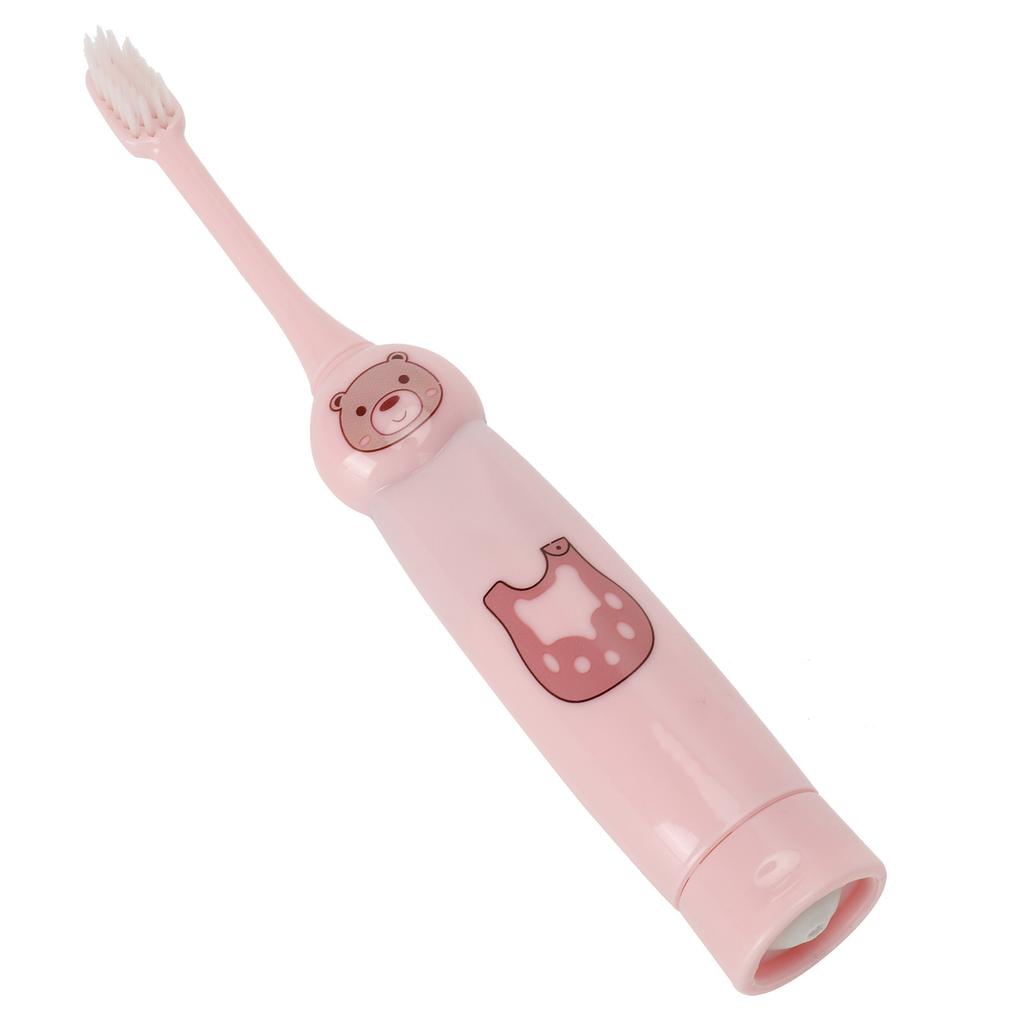 Children Electric Toothbrush Cartoon Pattern Waterproof Teeth Cleaning Brush Gift for KidsPink