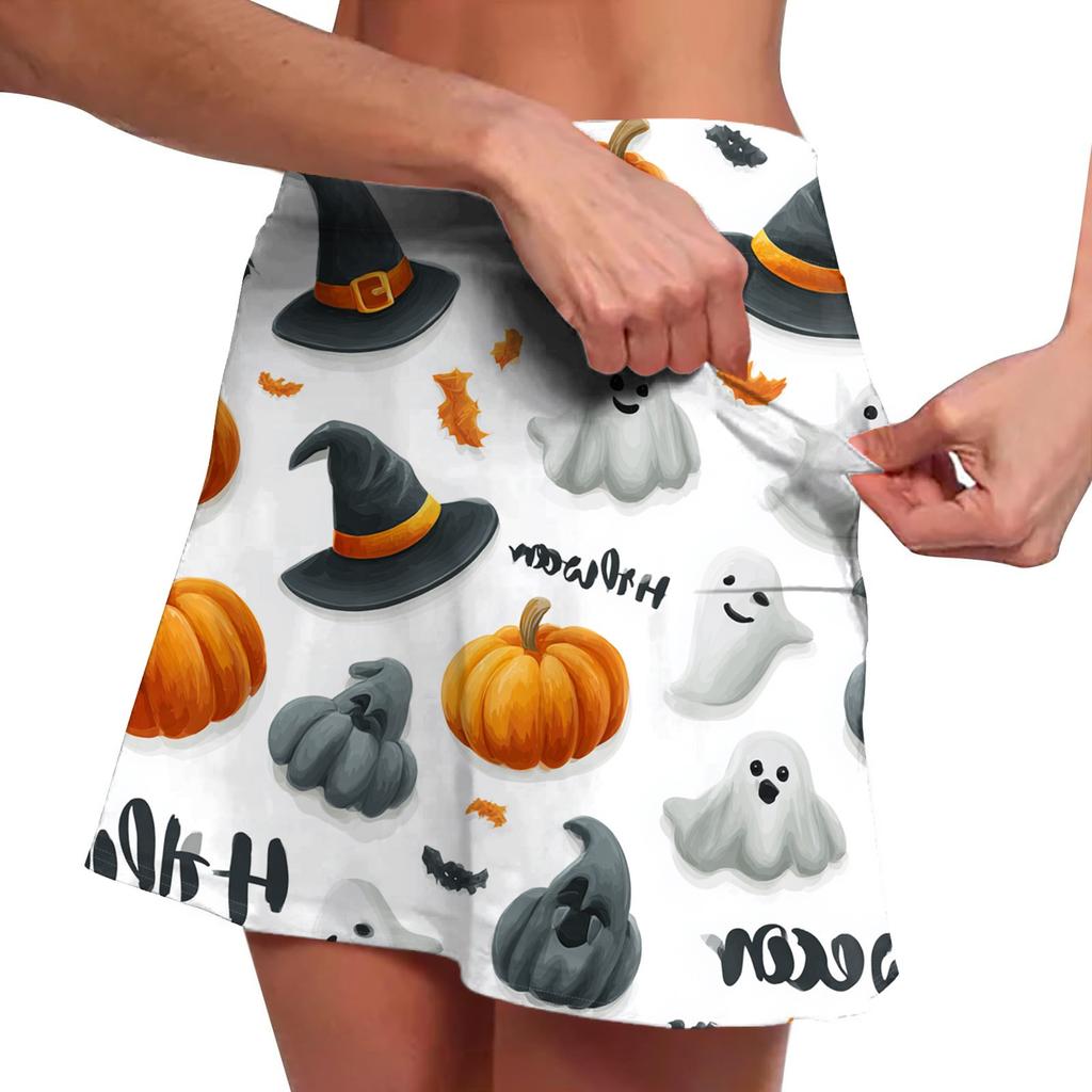 Elastic Yoga Culottes For Women Print Athletic Shorts Lightweight High Waist Skinny Joggers