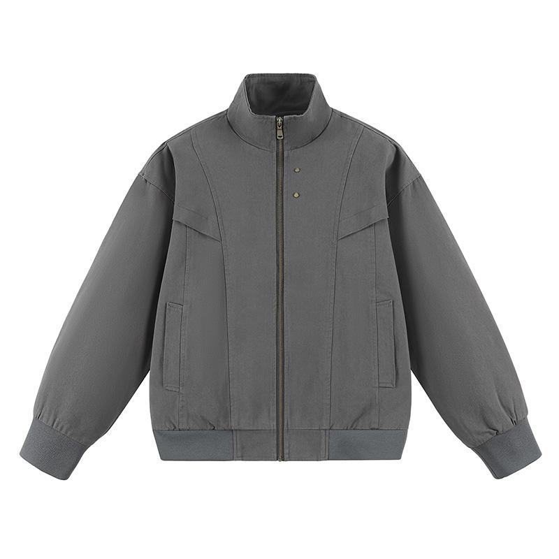 Loose Simple Stand Collar Jacket Men's Loose Casual Bomber Jacket Top